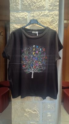 T-shirt Arbre Papillon noir oversize T-shirt Arbre Papillon noir oversize