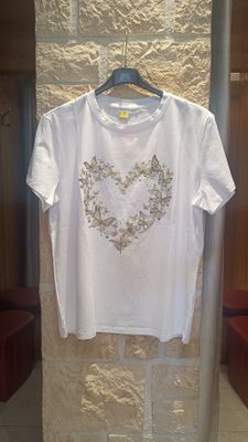 T-shirt Coeur Papillons beige T-shirt Coeur Papillons beige