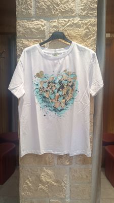 T-shirt Crazy Heart turquoise