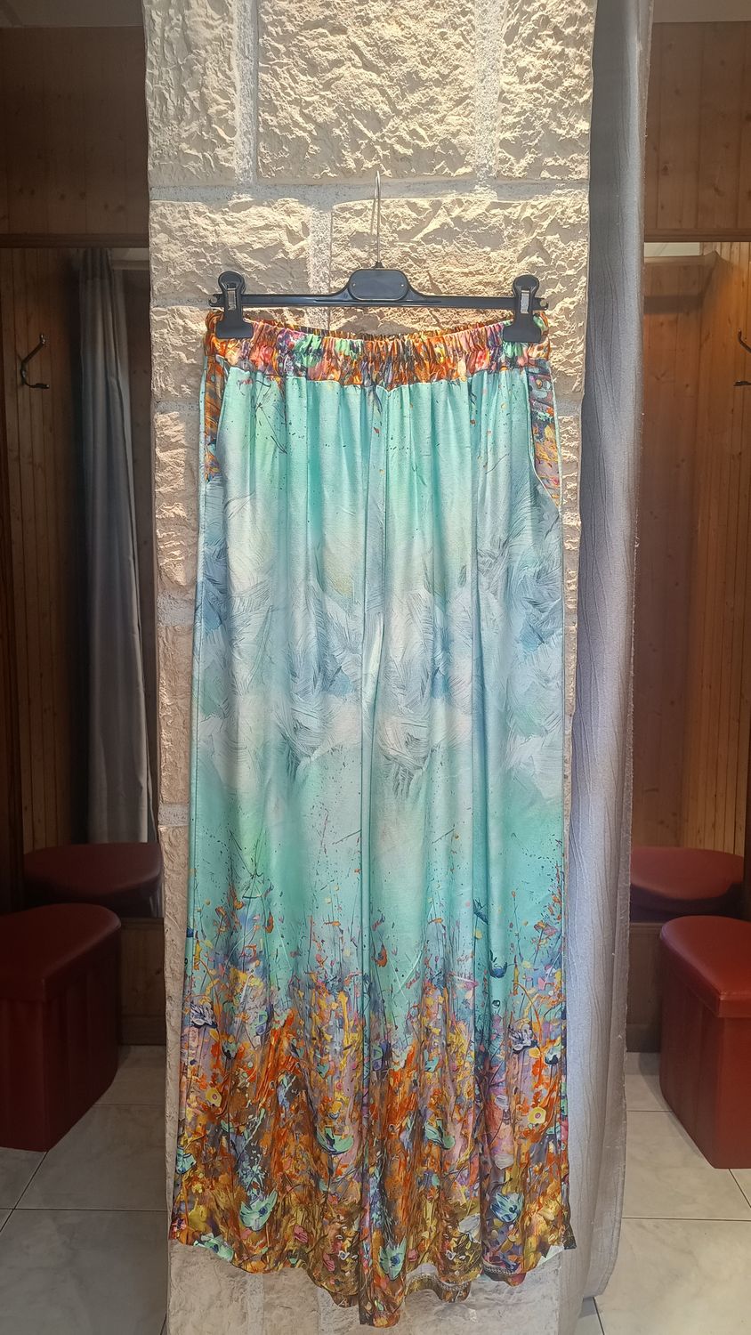 Pantalon Bouquet turquoise Pantalon Bouquet turquoise