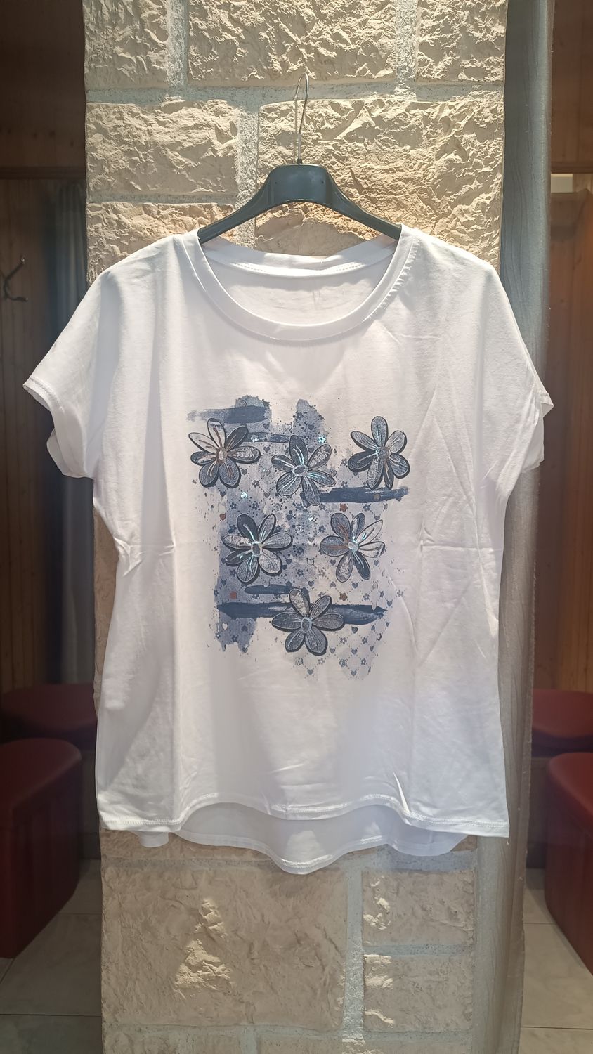 T-shirt Flora bleu marine T-shirt Flora bleu marine