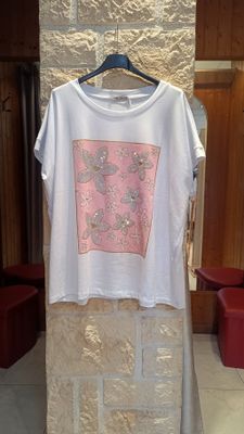 T-shirt Fleurs de Lys rose T-shirt Fleurs de Lys rose