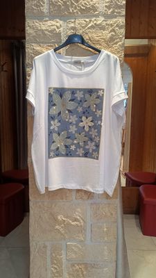 T-shirt Fleurs de Lys bleu T-shirt Fleurs de Lys bleu
