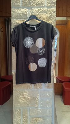 T-shirt Cercles noir T-shirt Cercles noir