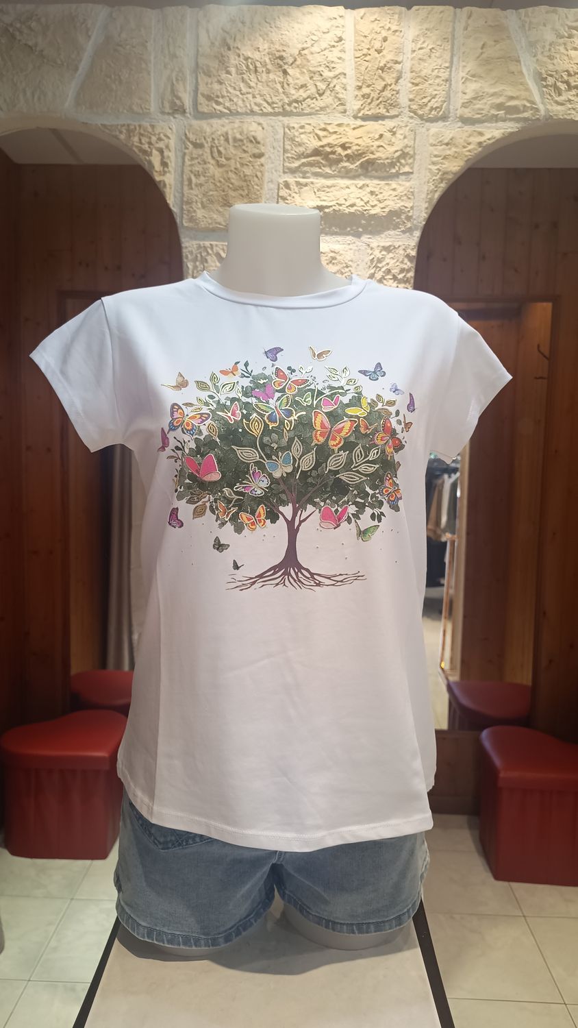 T-shirt Butterfly tree kaki T-shirt Butterfly tree kaki