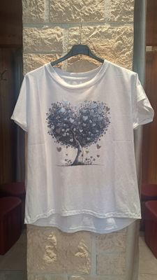T-shirt Arbre à cœurs bleu oversize T-shirt Arbre à cœurs bleu oversize