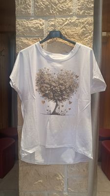 T-shirt Arbre à cœurs beige oversize T-shirt Arbre à cœurs beige oversize