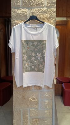 T-shirt Fleurs de Lys kaki T-shirt Fleurs de Lys kaki