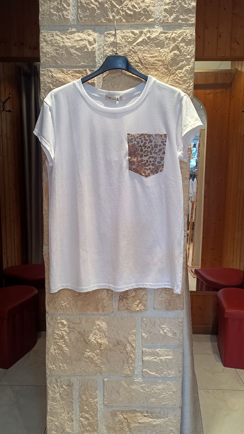 T-shirt poche Léo marron T-shirt poche Léo marron