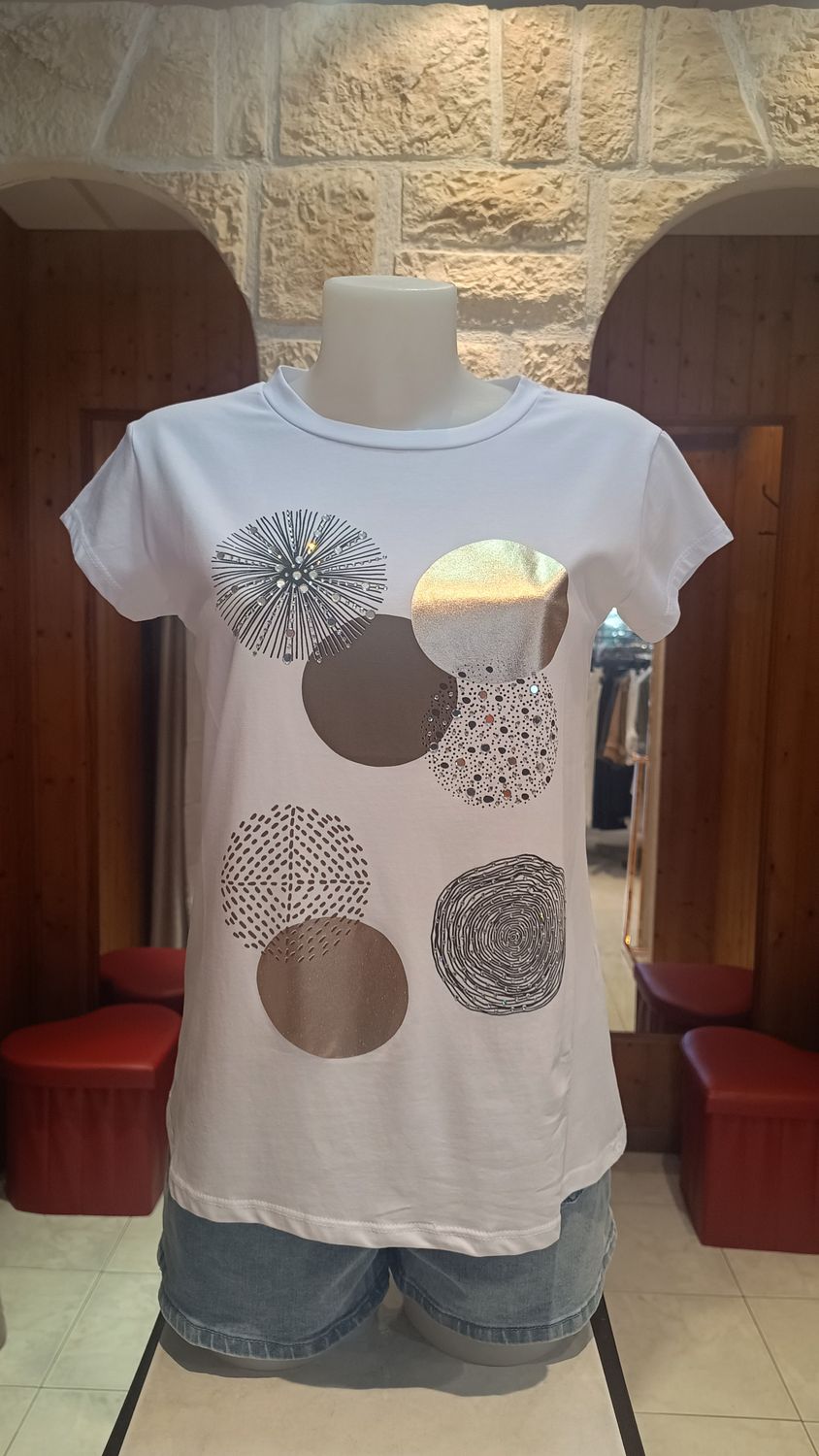 T-shirt Cercles blanc T-shirt Cercles blanc