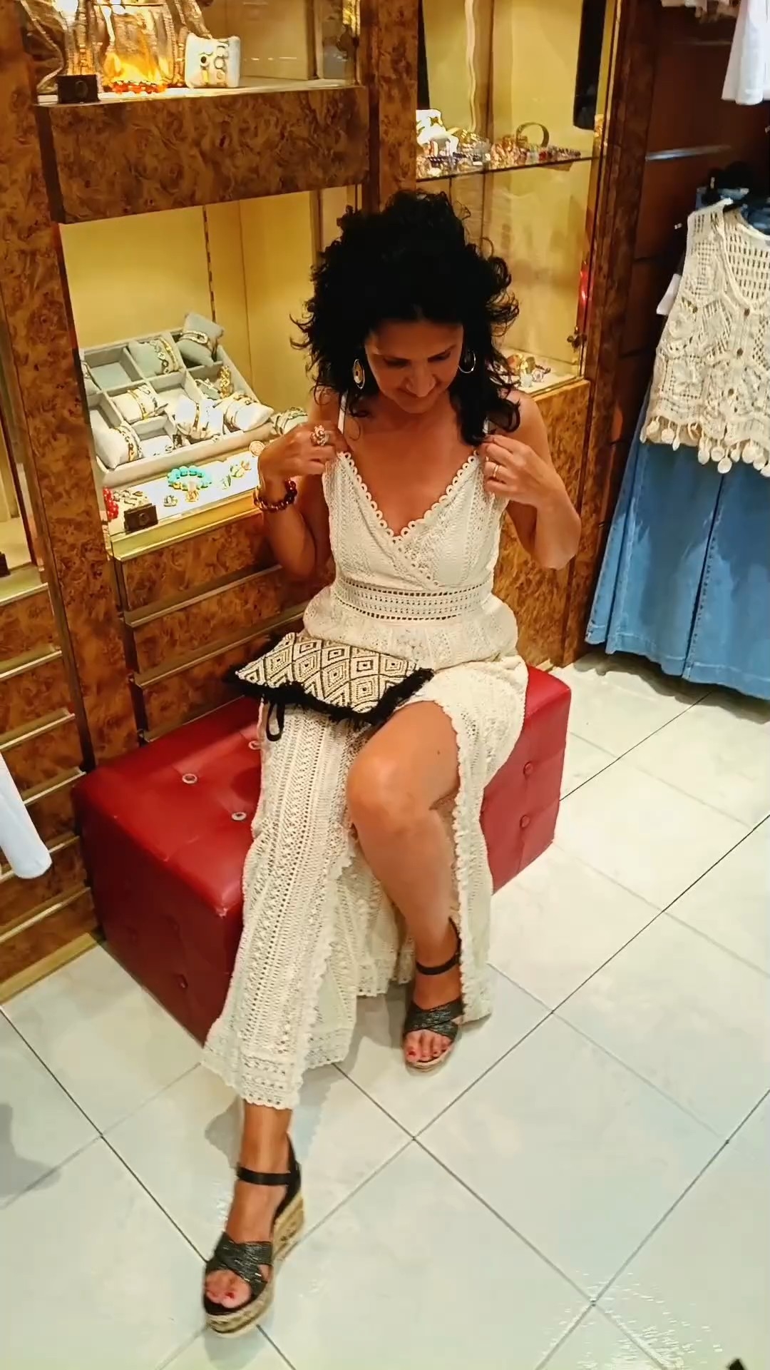 Robe longue combi short blanc