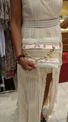 Pochette Étoile de mer écru