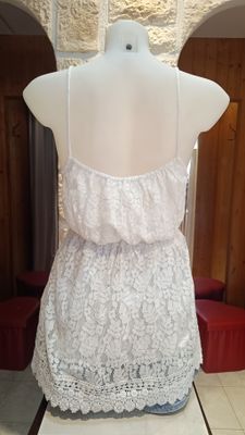 Top Mallorca dentelle blanc 