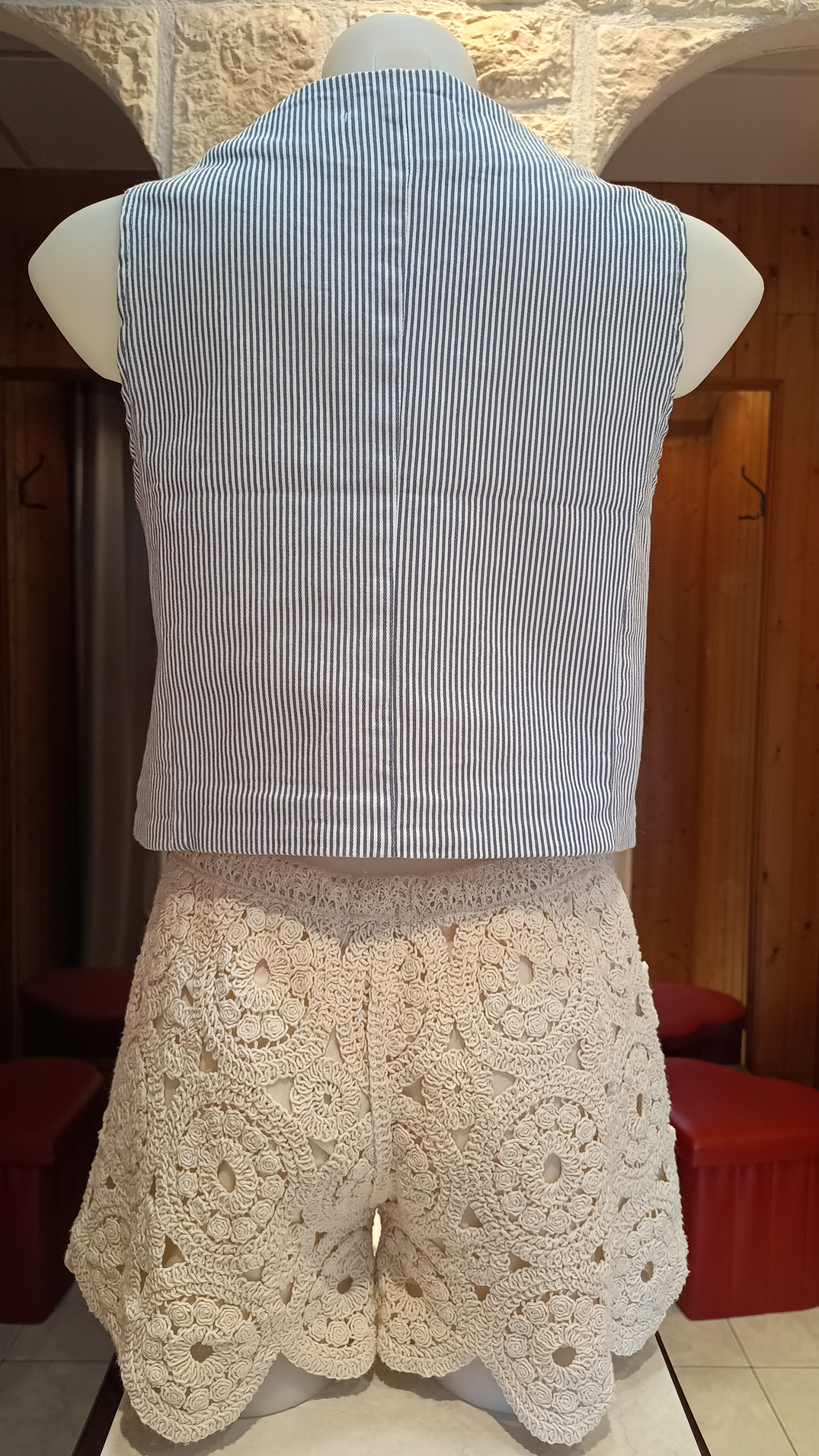 Gilet costume rayé