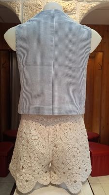 Gilet costume rayé 