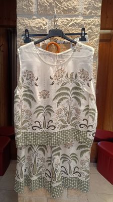 Ensemble pantalon palmier kaki