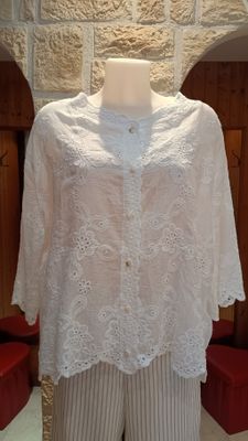 Chemisier broderie anglaise blanc 
