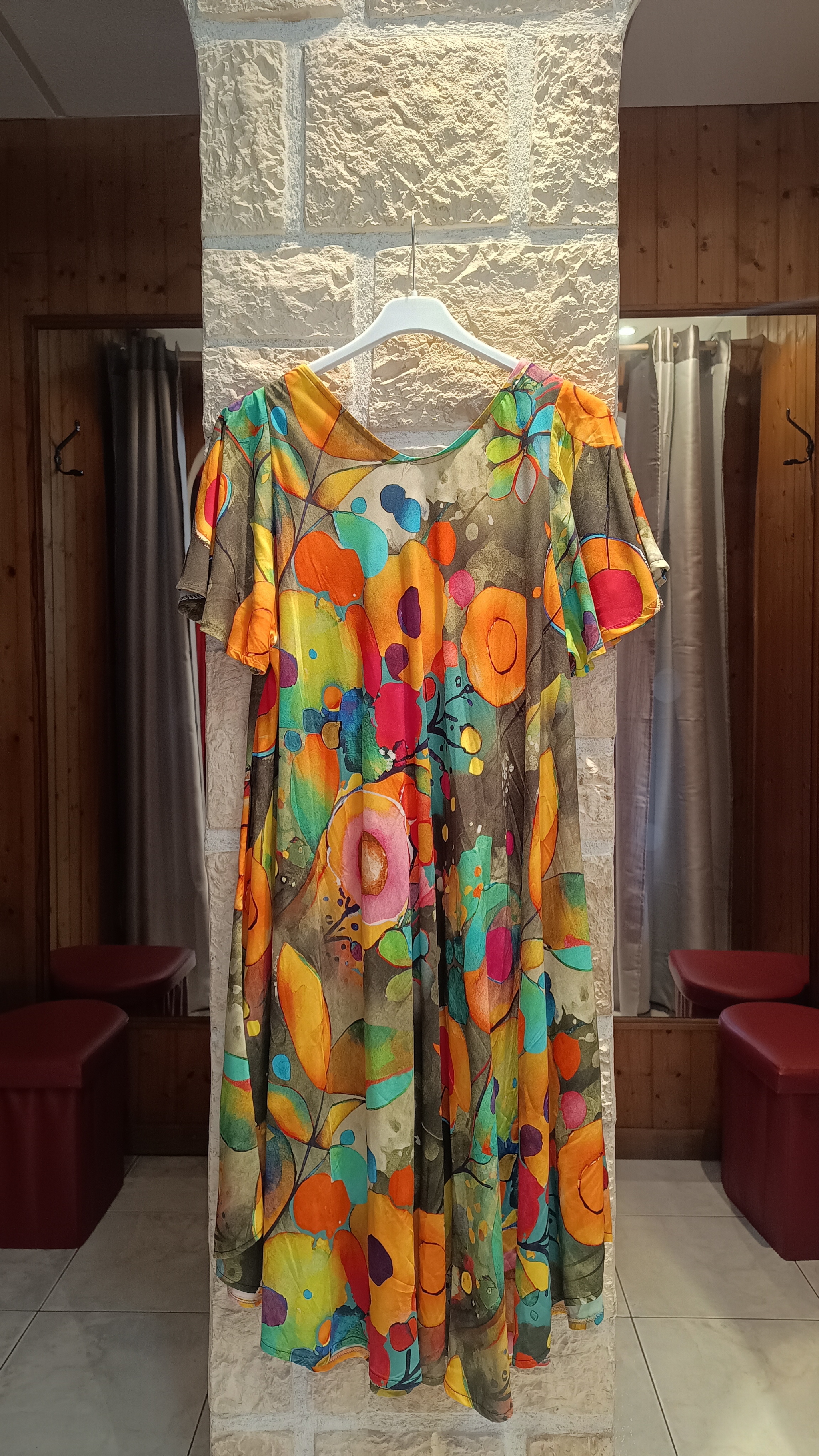 Robe midi Rainbow kaki