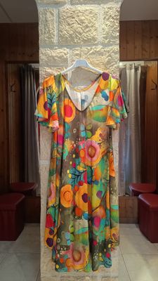 Robe midi Rainbow kaki