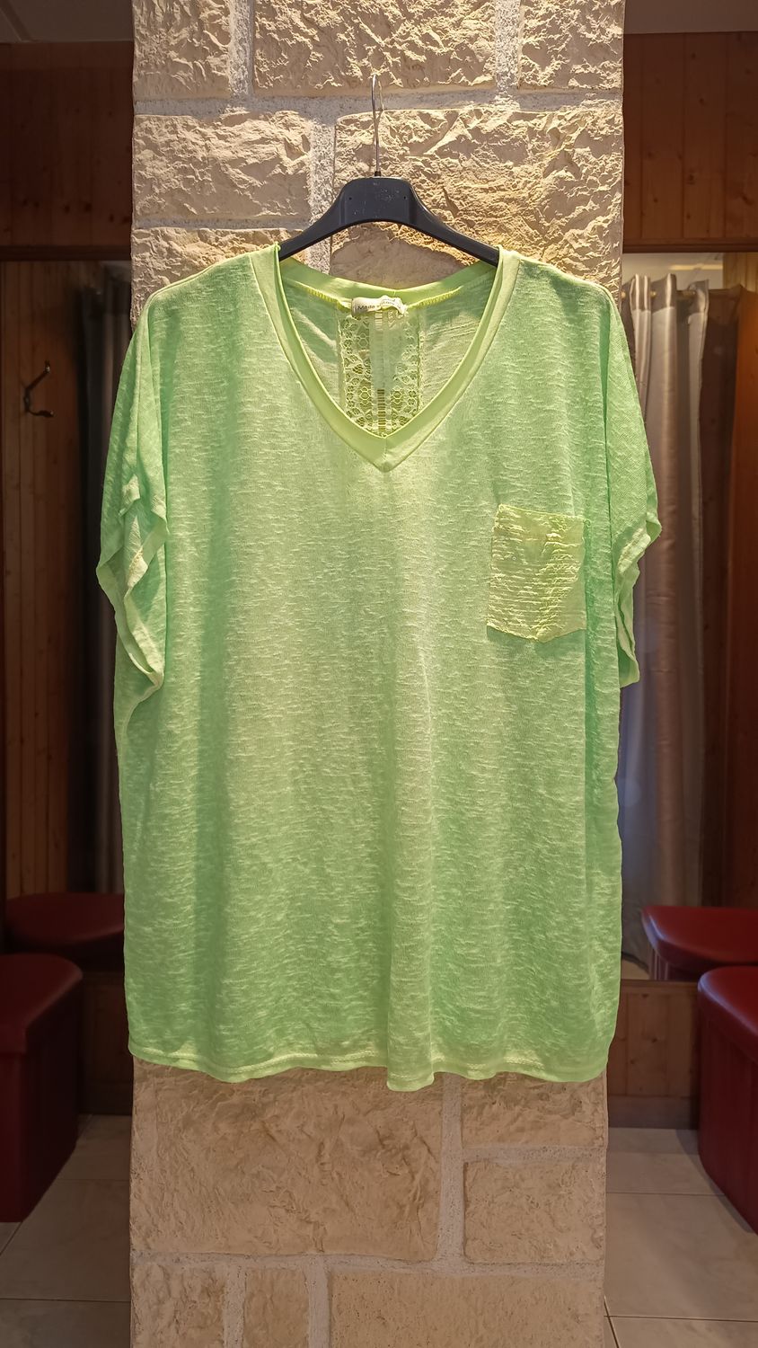 T-shirt oversize vert fluo T-shirt oversize vert fluo