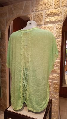 T-shirt oversize vert fluo