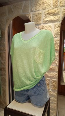 T-shirt oversize vert fluo