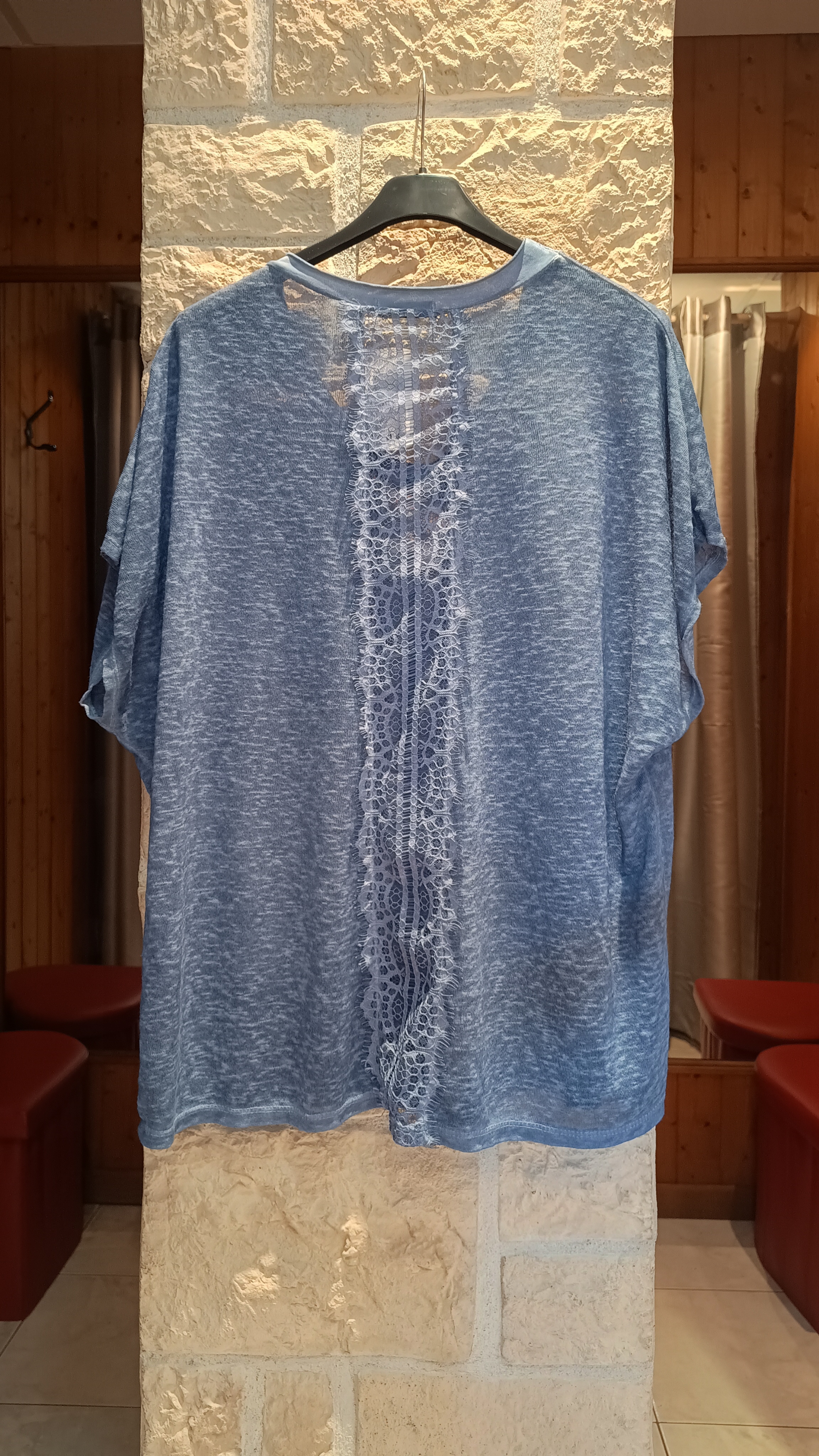 T-shirt oversize bleu jean