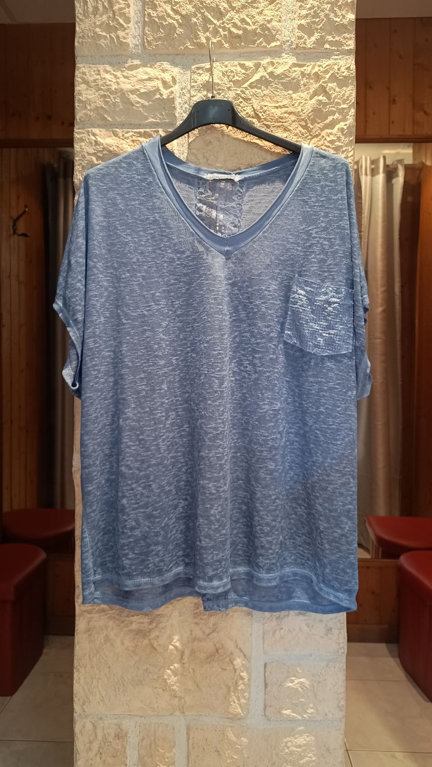 T-shirt oversize bleu jean T-shirt oversize bleu jean