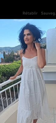 Robe broderie anglaise bretelles blanche 