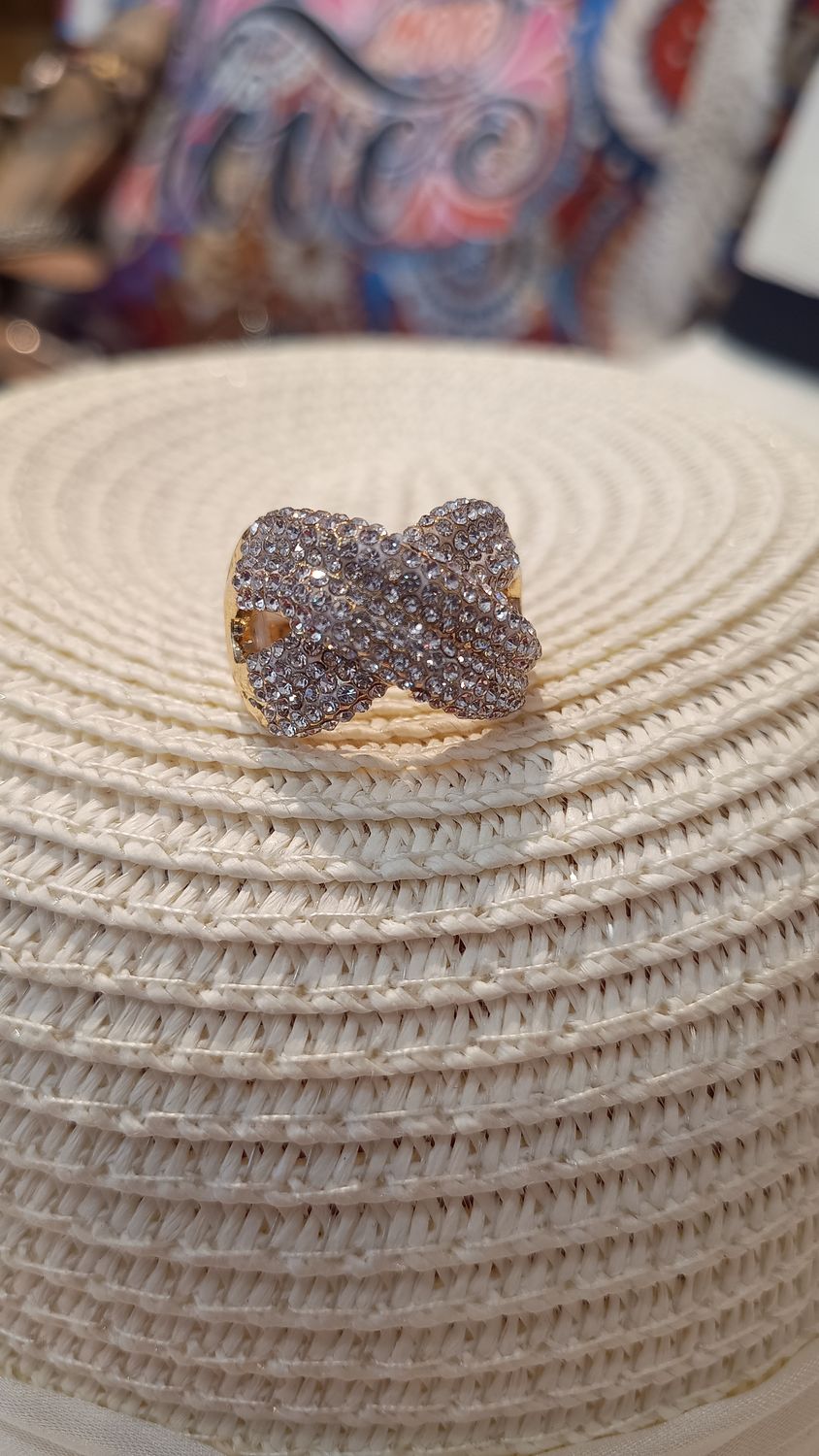 Bague Cruz strass blanc Bague Cruz strass blanc