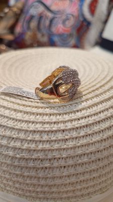 Bague Cruz strass blanc