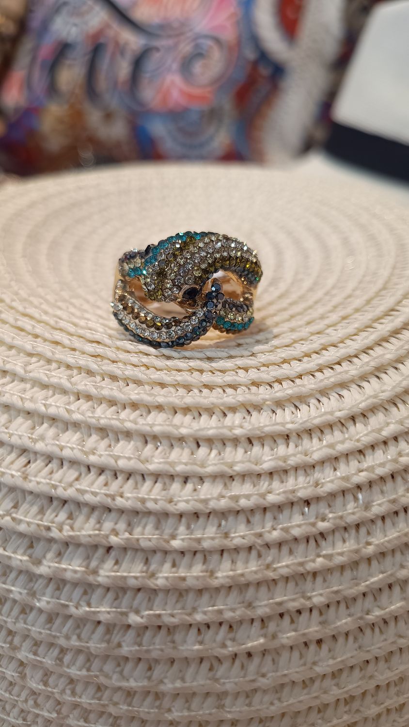 Bague Serpent vert strass Bague Serpent vert strass