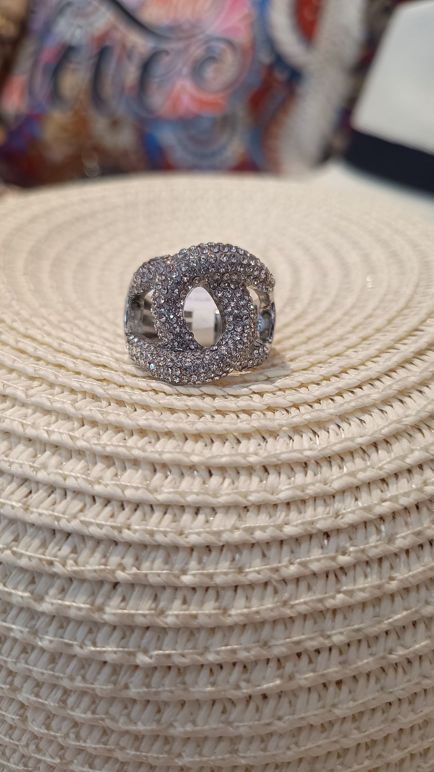 Bague Double noeud argenté Bague Double noeud argenté