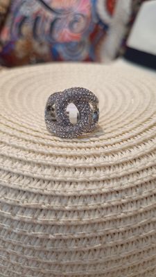 Bague Double noeud argenté 