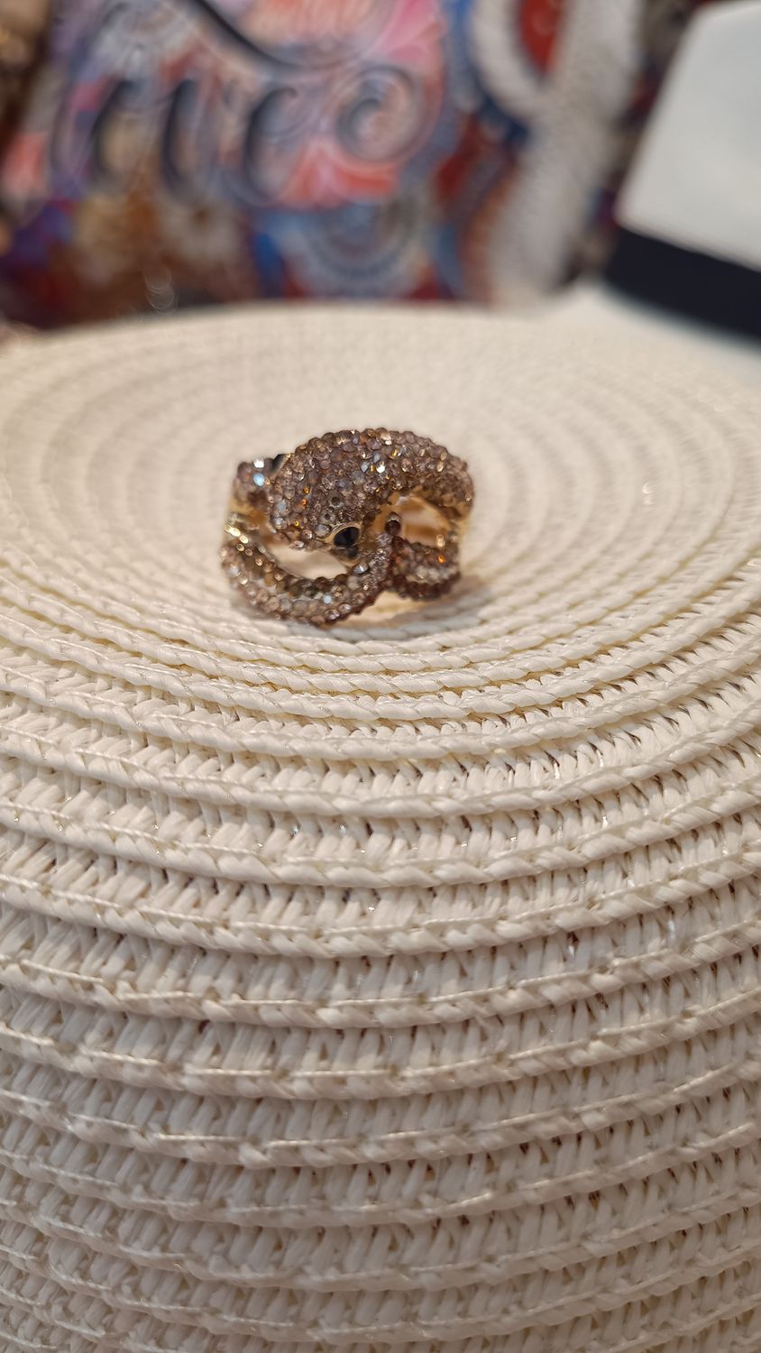 Bague Serpent caramel strass Bague Serpent caramel strass