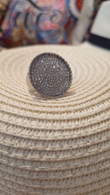 Bague Vintage strass blanc 