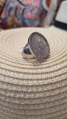 Bague Vintage strass blanc