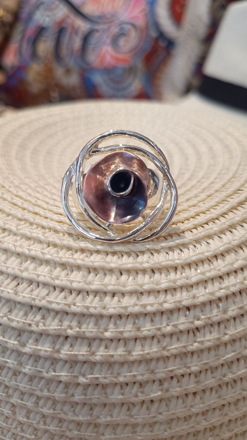 Bague Fleur bleu/ rose Bague Fleur bleu/ rose