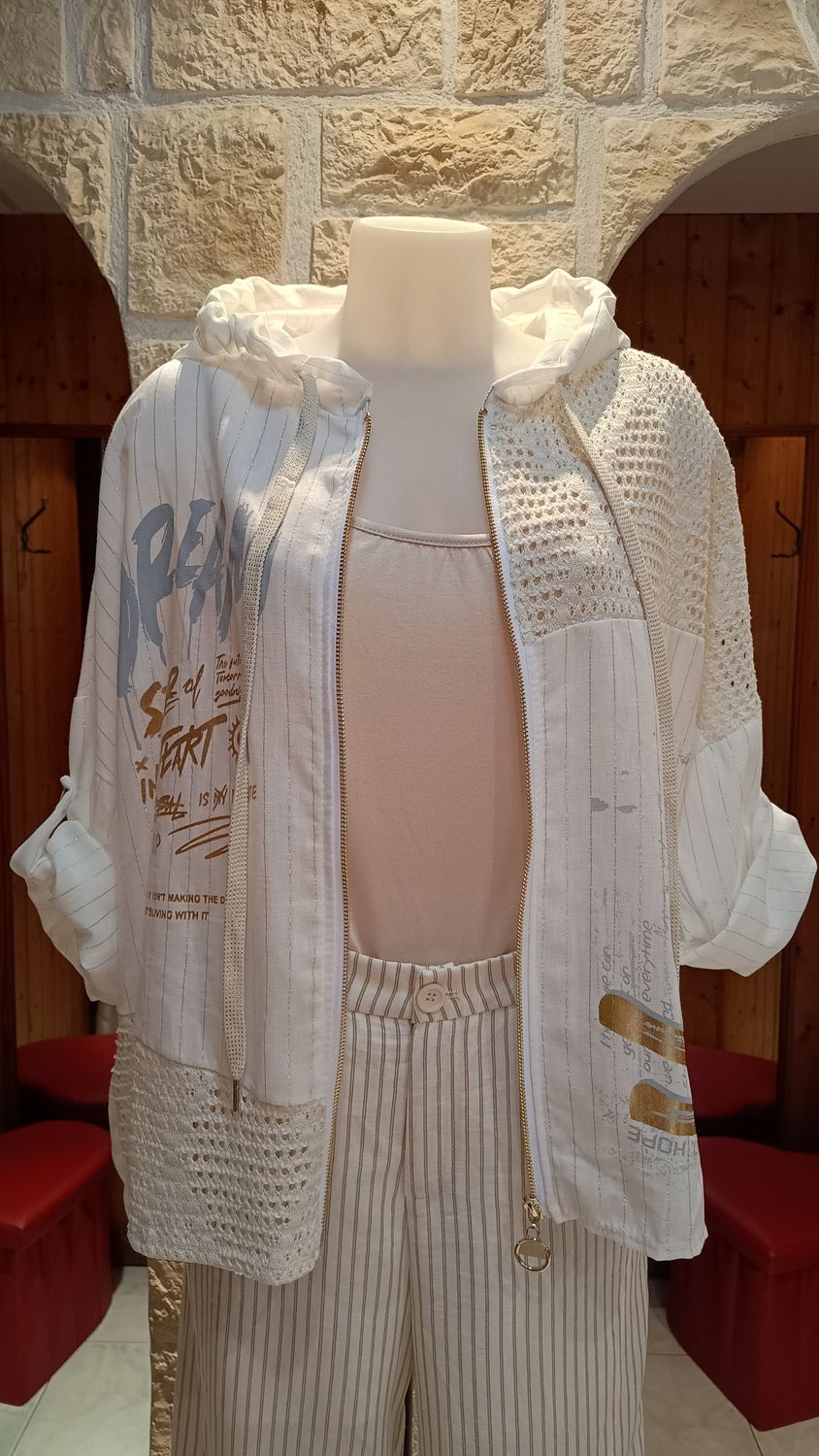 Veste Summer à capuche blanc Veste Summer à capuche blanc