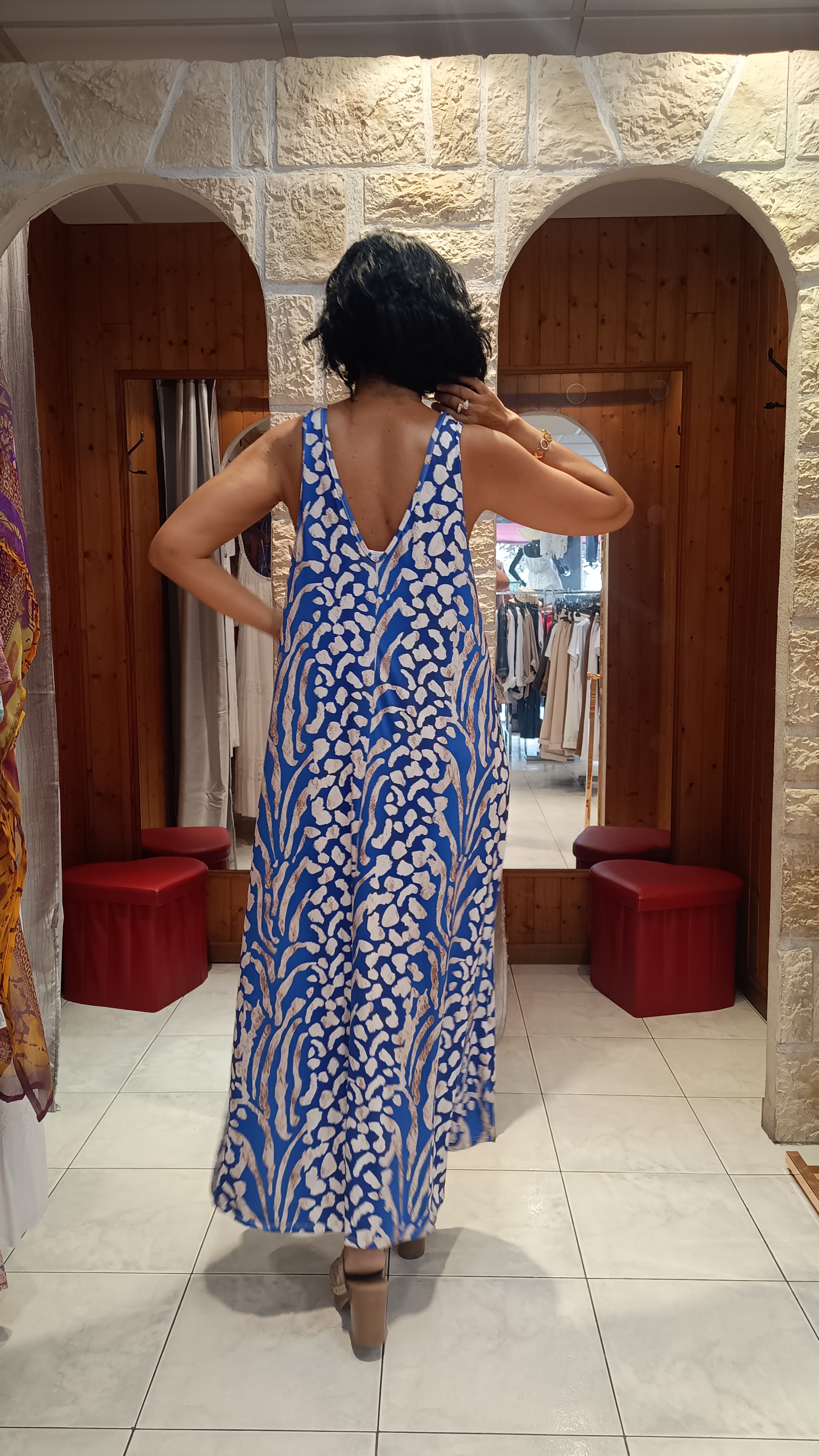 Robe longue Summer bleu électrique