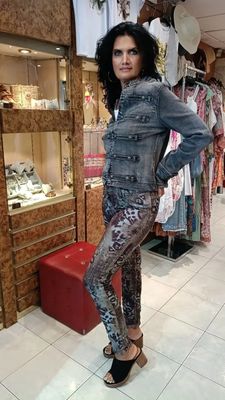 Veste jean Zoé gris foncé