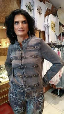 Veste jean Zoé gris foncé Veste jean Zoé gris foncé
