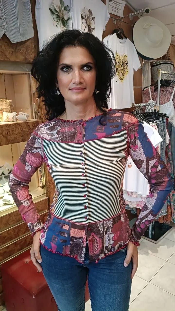 Blouse boutonnée Desy rose Blouse boutonnée Desy rose