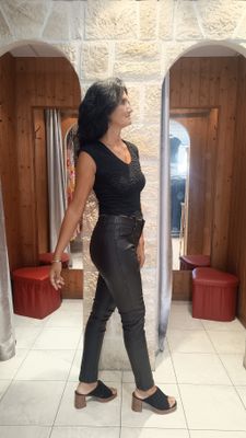 Jean huilé Animalier noir