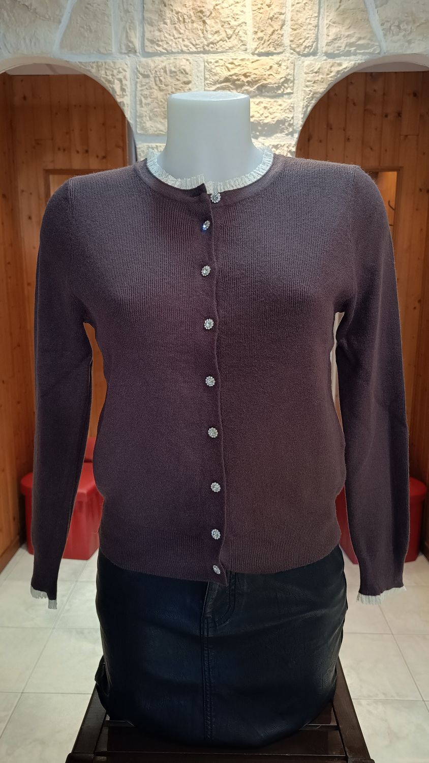 Cardigan Bijou chocolat Cardigan Bijou chocolat