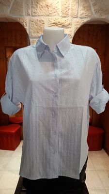 Chemise brodée bleu ciel Chemise brodée bleu ciel