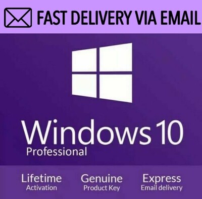 Microsoft Windows 10 Pro Professional 32/64bit Genuine License Key