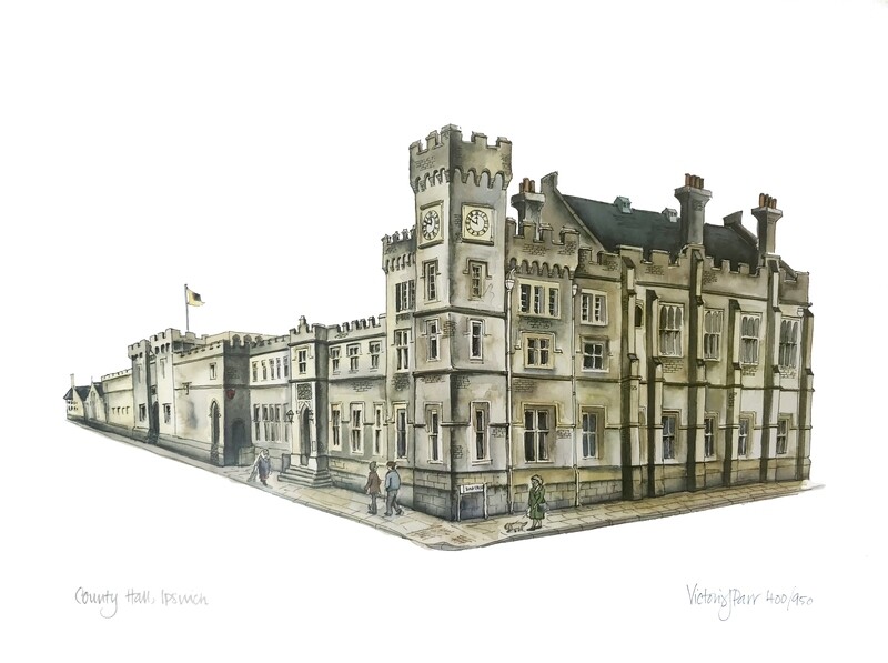 County Hall, Ipswich print