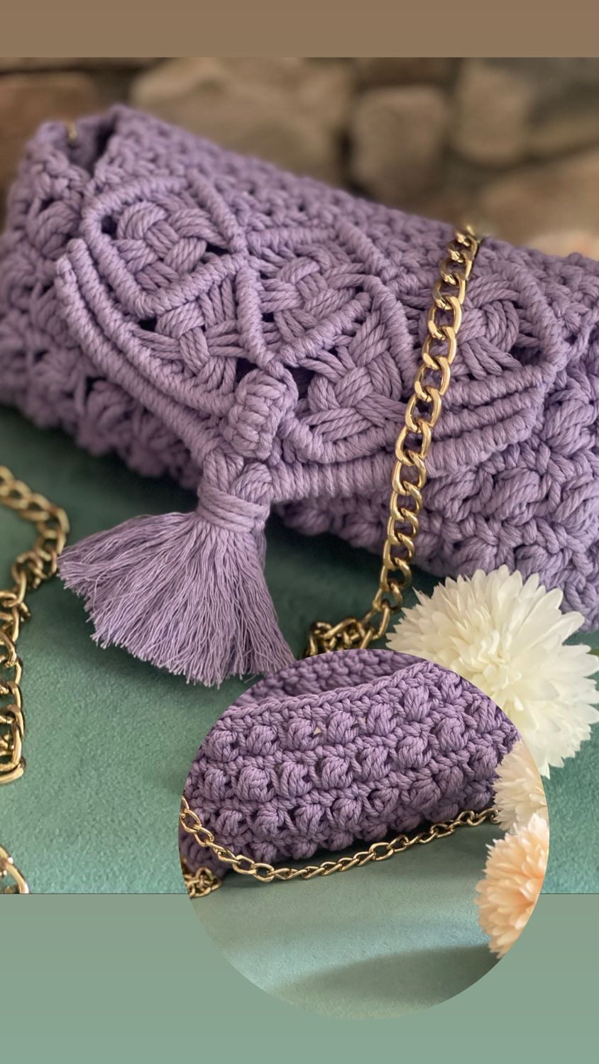 Makrame Handtasche Cluch