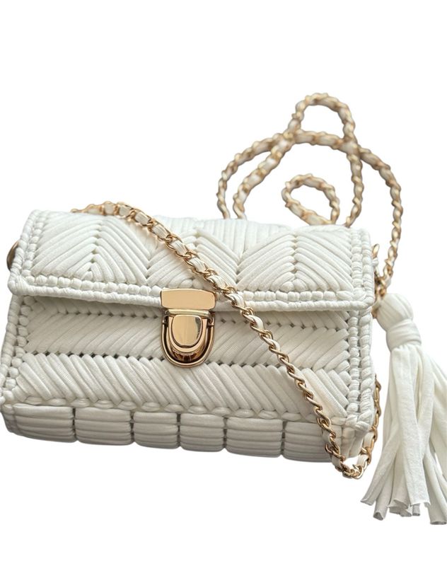 Design Handtasche / Umhängetasche weiß